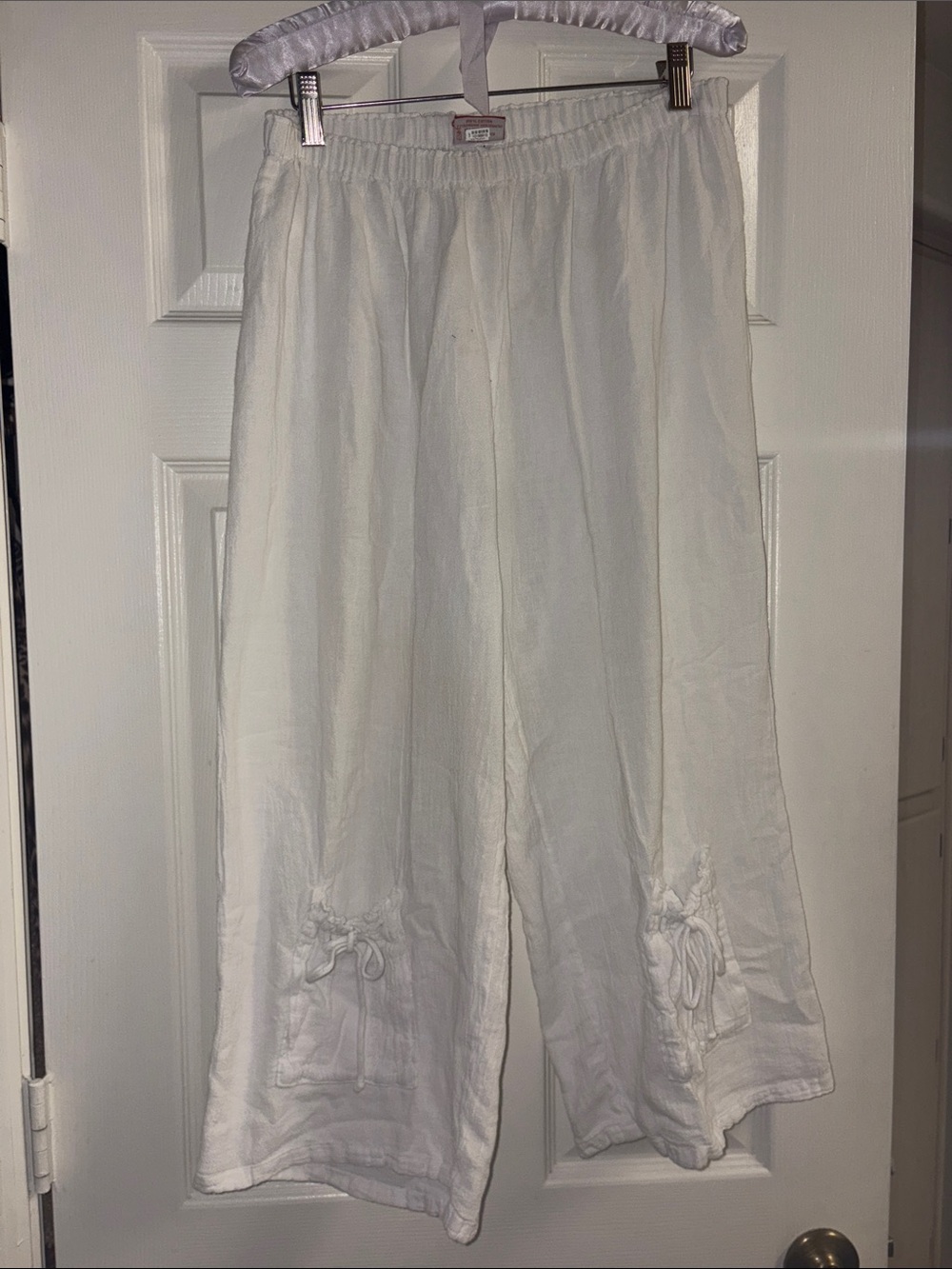 Oh My Gauze! White Wide-Leg Gauze Pants size 1